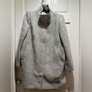 Loft
Petite Herringbone Funnel Neck Coat
